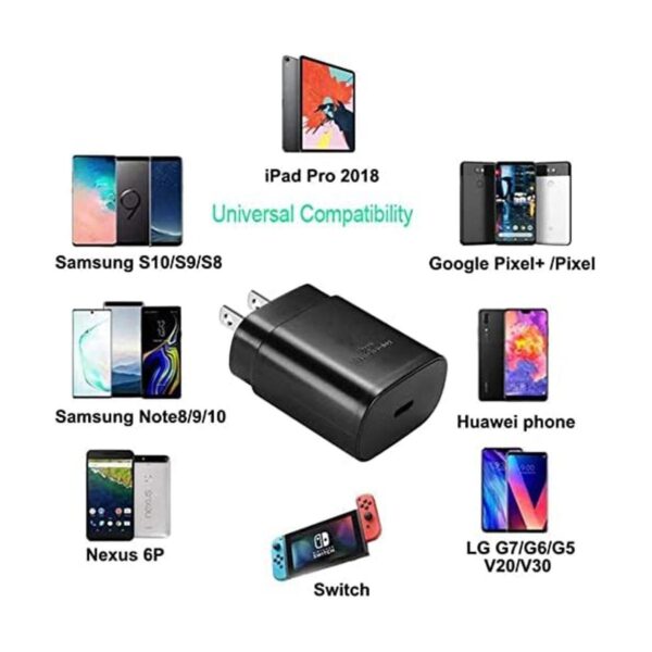 Samsung Cargador USB C PD de 25 W súper rápido con cable_2