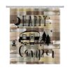 DORCEV Cortina de ducha Happy Camper RV de 48 x 72_3