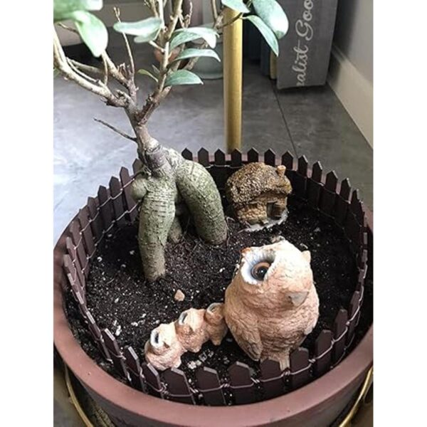 4 piezas de mini valla para jardín de hadas 35.5 pulgadas