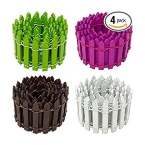 4 piezas de mini valla para jardín de hadas 35.5 pulgadas