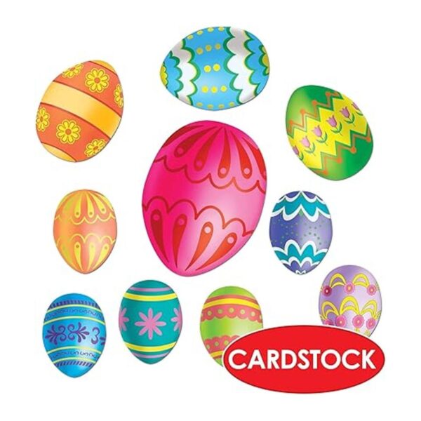 Beistle s44027az3 Huevo de Pascua Cutouts Varios Tamaños_2
