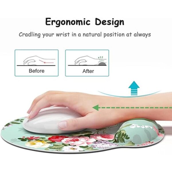 Atufsuat Alfombrilla de mouse ergonómica con soporte de_6