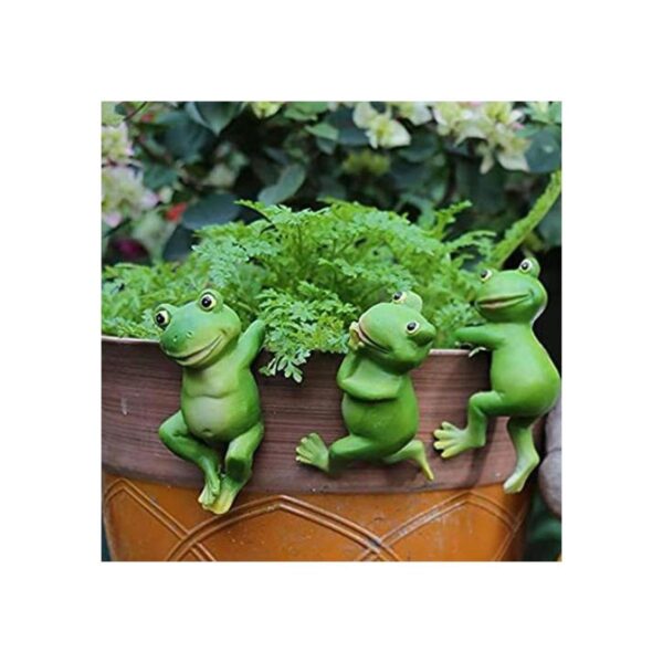 Juego de 3 bonitas figuras de rana colgantes estatuas de