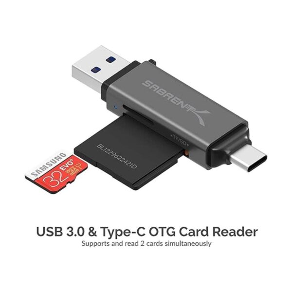 Sabrent Lector de tarjetas USB 3.0 y USB tipo C OTG_2