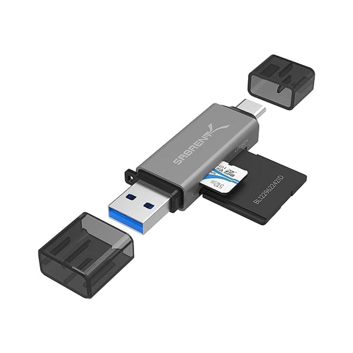 Sabrent Lector de tarjetas USB 3.0 y USB tipo C OTG