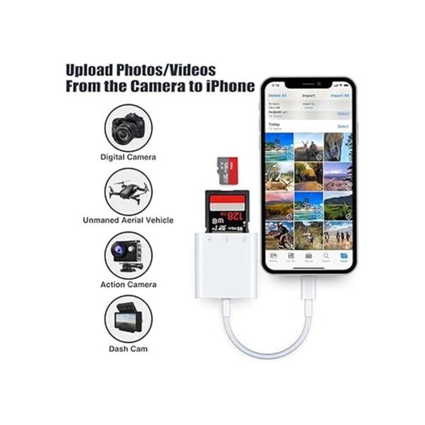 Lector de tarjetas SD para iPhoneiPad adaptador de