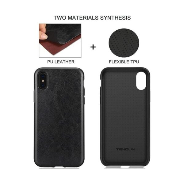 tendlin para iPhone X Funda con Premium piel fuera y flexible_2