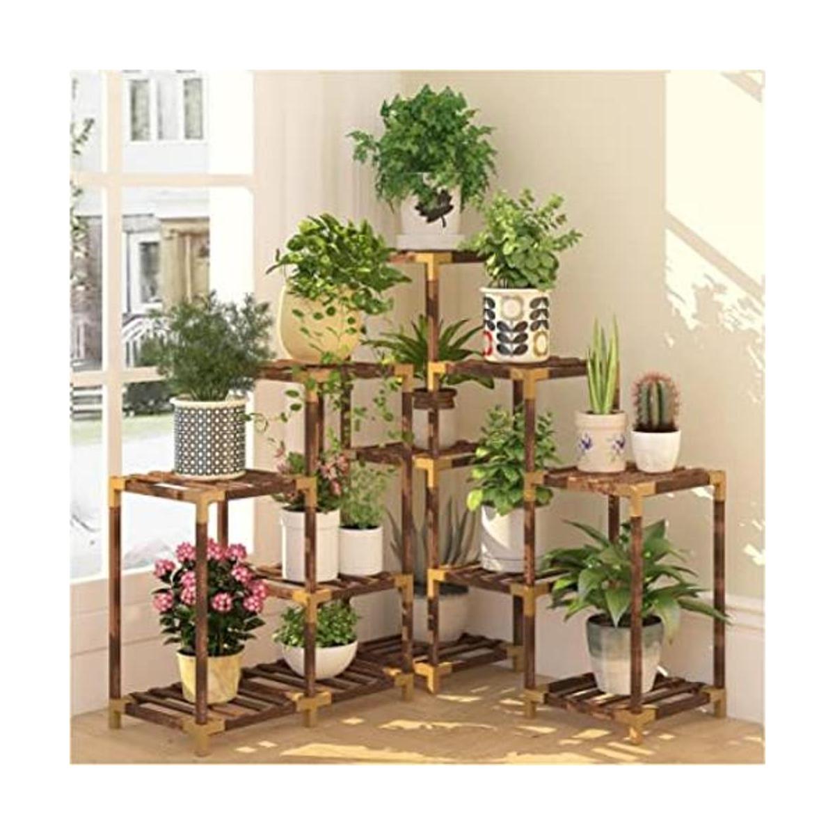 HOMKIRT Soporte para plantas de interiores y exteriores