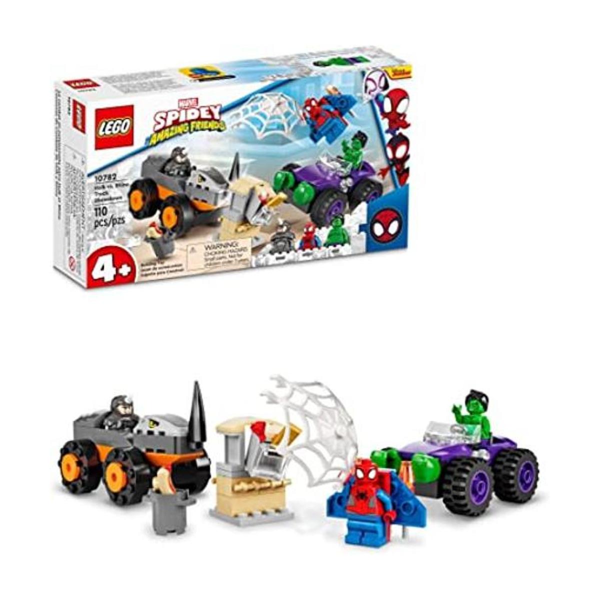LEGO Marvel Spidey Hulk vs. Rhino Truck Showdown 10782