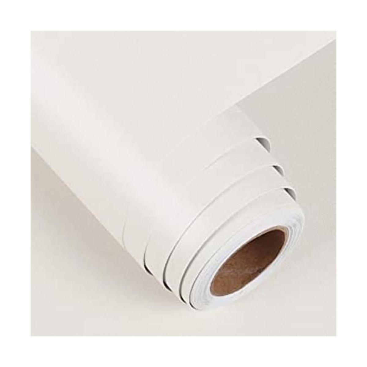 FunStick Papel tapiz grueso de color blanco hueso para