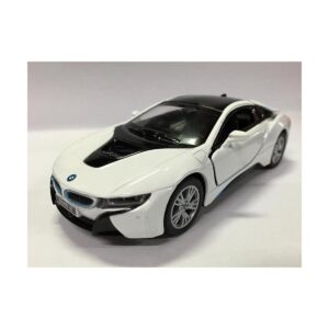 Súpercoche Kinsmart BMW i8 escala 136 Blanco