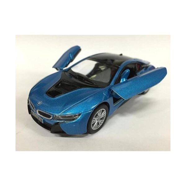 Súpercoche Kinsmart BMW i8 escala 136 Blanco