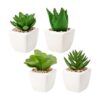 Briful Plantas artificiales de suculentas falsas en forma