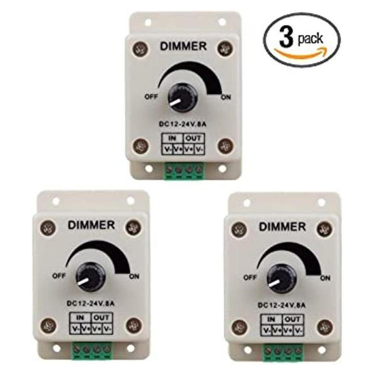 Hiletgo 3 controladores de atenuación DC1224V 8Amp 0100