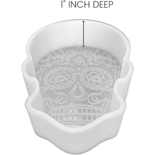 Molde de silicona con calavera de azúcar Tamaño 3.5_3