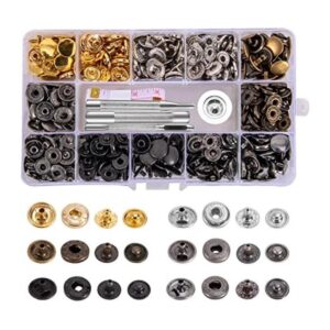 Toututu Kit de 120 juegos de cierres a presión de cuero_1