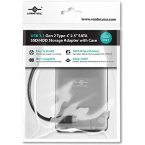 Vantec USB 3.1 Gen 2 TypeC 2.5 SATA SSDHDD adaptador de_1