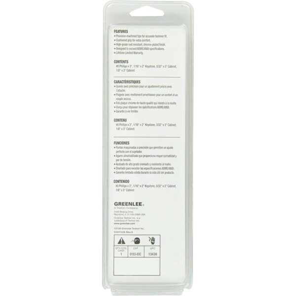 Greenlee 015303C Juego de destornilladores de precisión_3