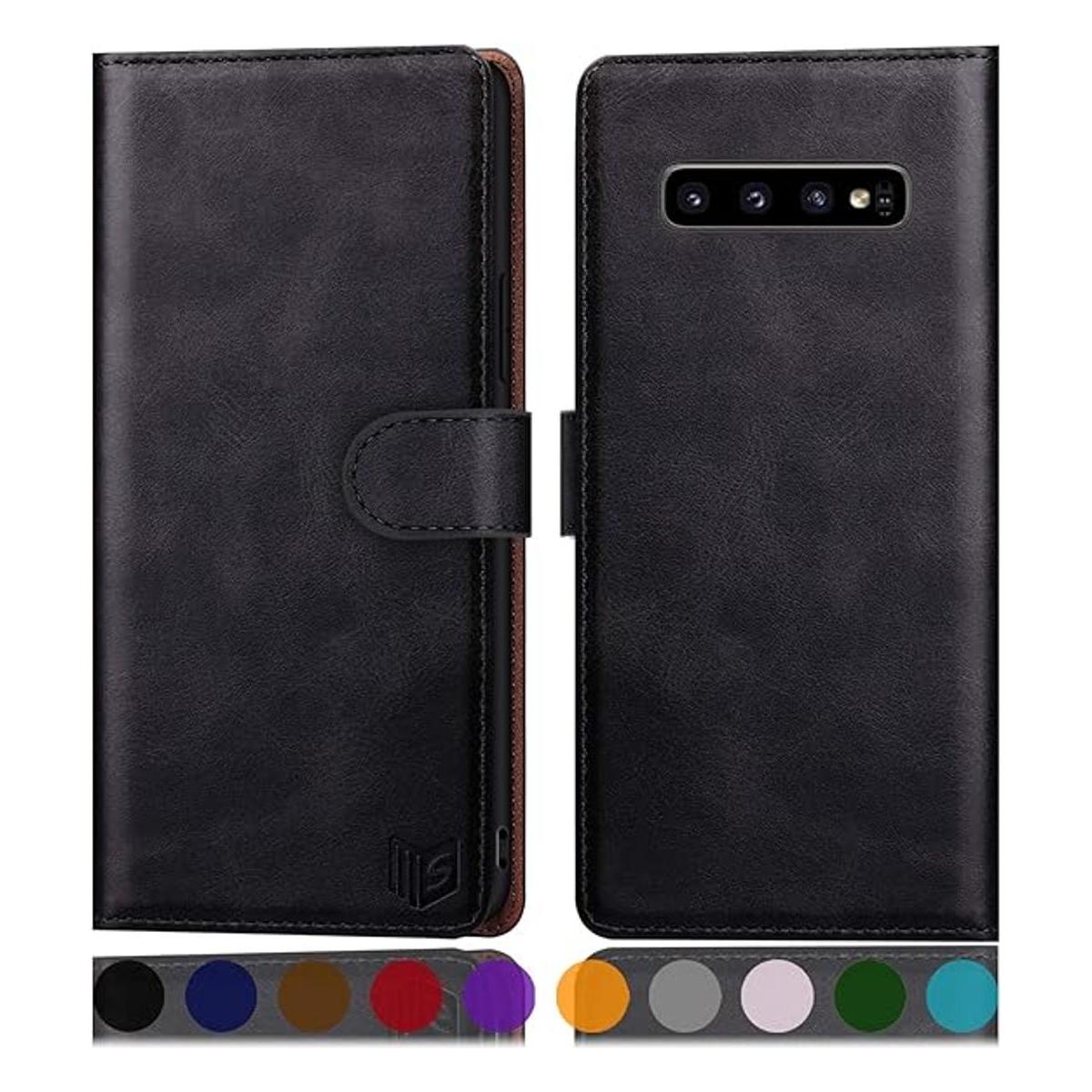 SUANPOT Funda de cuero para Samsung Galaxy S10 S10 Plus