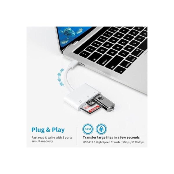 Adaptador de lector de tarjetas SD USB C adaptador de_3