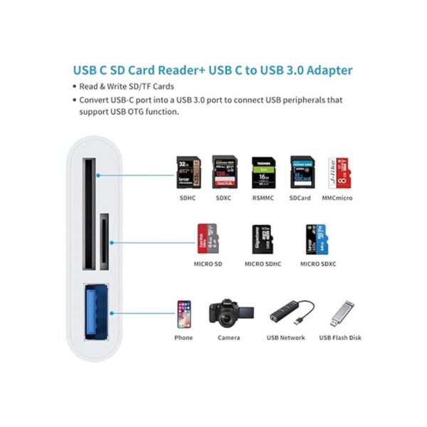 Adaptador de lector de tarjetas SD USB C adaptador de_2