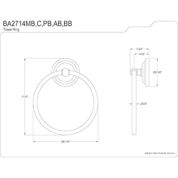 Kingston Brass ba2714 Milano 6inch toallero de anilla_2