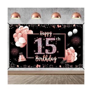 Decoración de cumpleaños número 15 para niñas fondo de_1