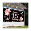 Decoración de cumpleaños número 15 para niñas fondo de_4