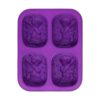 Longzang Molde de silicona con 4 cavidades en 3D para_3