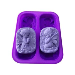 Longzang Molde de silicona con 4 cavidades en 3D para_1