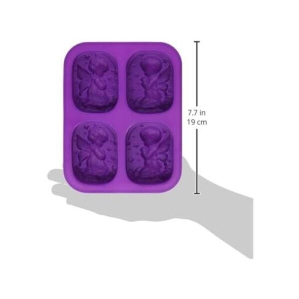 Longzang Molde de silicona con 4 cavidades en 3D para_4