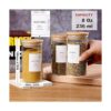 12 tarros de especias de vidrio con tapas herméticas de_4