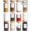 12 tarros de especias de vidrio con tapas herméticas de_1