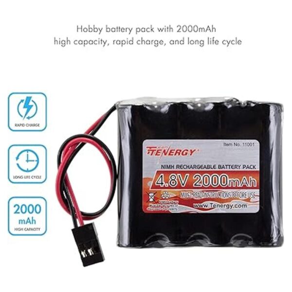 Tenergy Paquete de 2 baterías NiMH Receptor RX con_2
