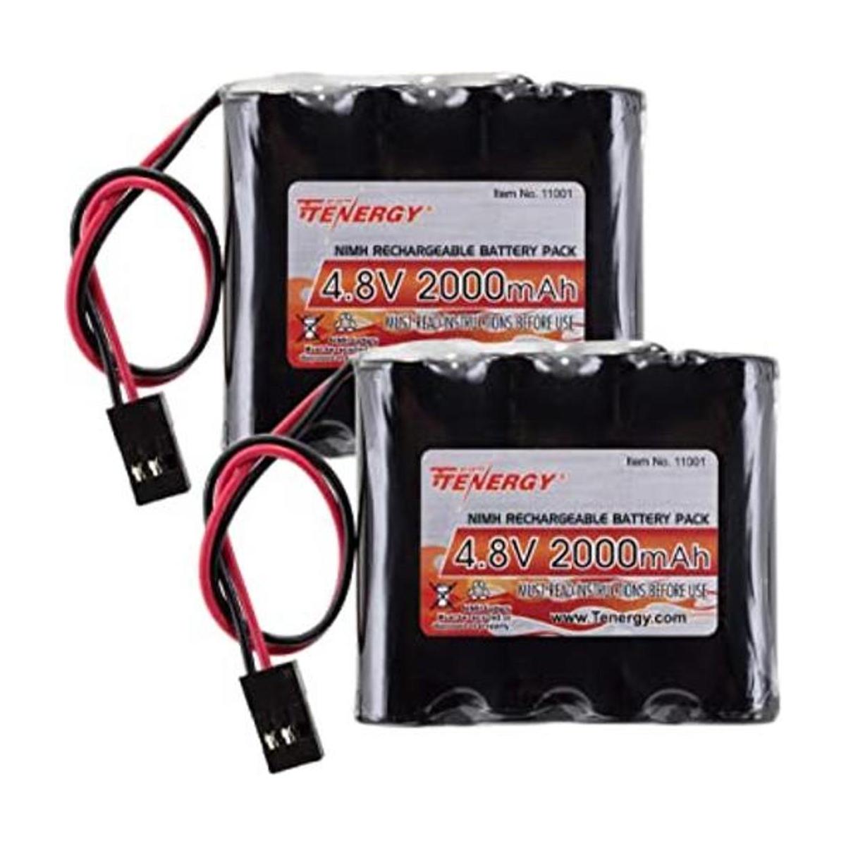 Tenergy Paquete de 2 baterías NiMH Receptor RX con