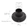 Design House 588897BLK Base de muelle para exteriores