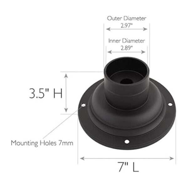 Design House 588897BLK Base de muelle para exteriores