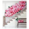 SUWEN Juego de 47 globos metálicos de color rosa intenso y_4