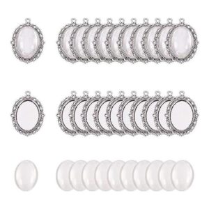 PH PandaHall 60 piezas de biseles colgantes en blanco 30_1