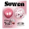 SUWEN Juego de 47 globos metálicos de color rosa intenso y_5