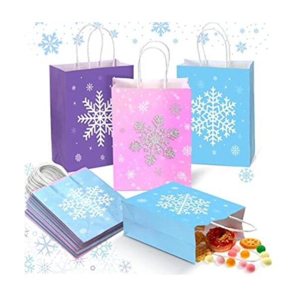 21 bolsas de recuerdo de copo de nieve para fiestas_1