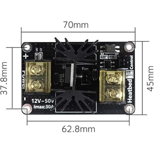 hiletgo 2 piezas impresora 3d accesorios 30 A MOS tubo