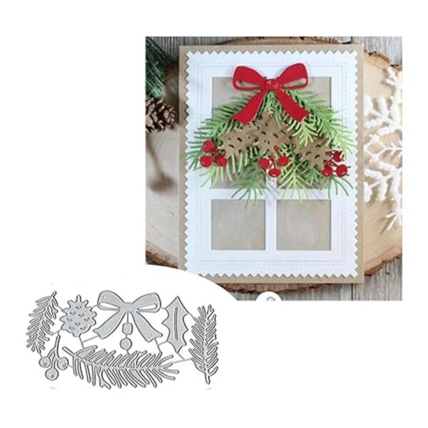 Troqueles de metal de flores de Navidad hojas de Navidad