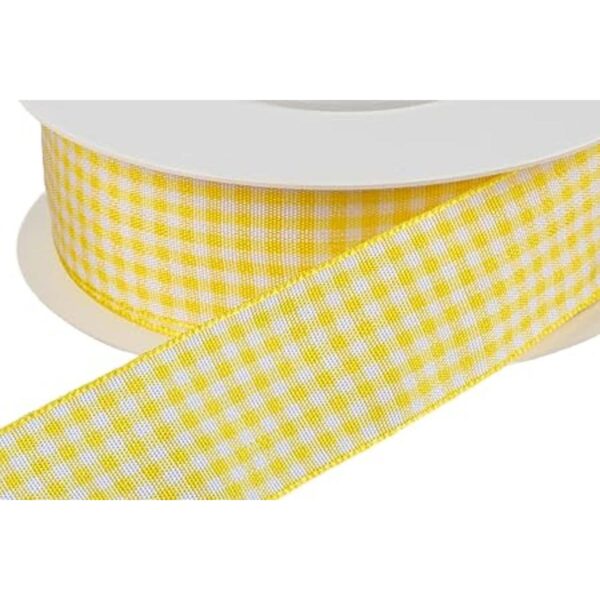 Cinta de guinga 1 pulgada y 25 yardas cinta a cuadros