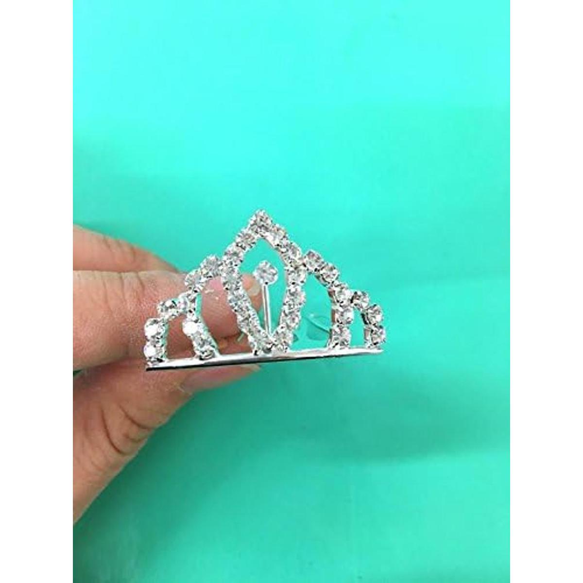 Juego de 12 piezas de tiara de princesa con diamantes de