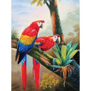 Kaliosy Kits de pintura de diamantes 5D para adultos loros