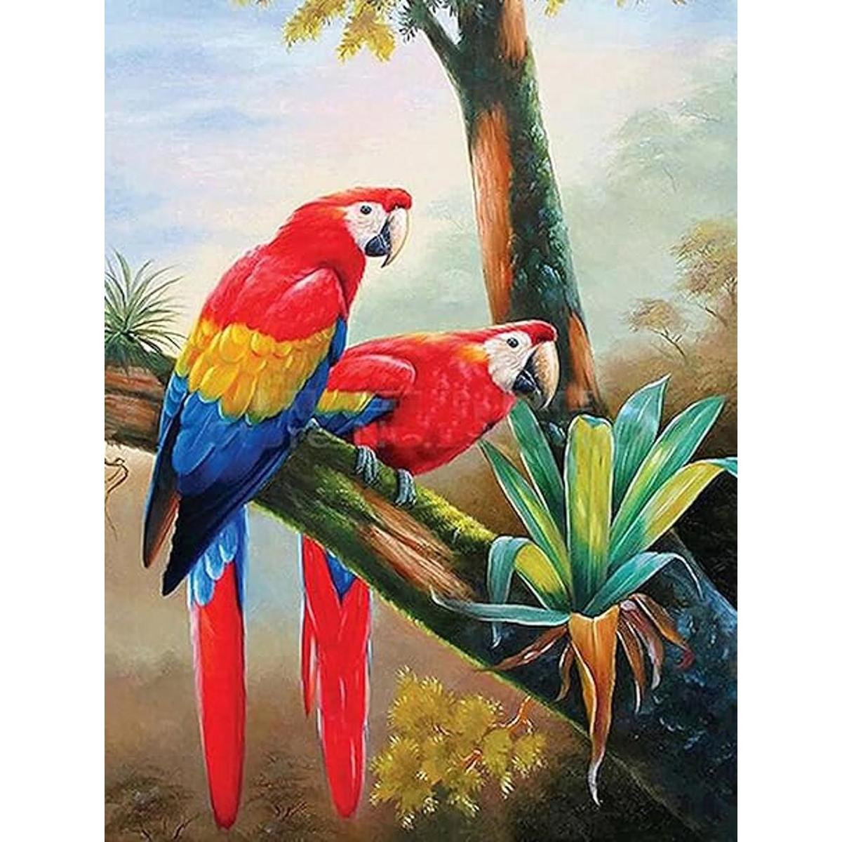 Kaliosy Kits de pintura de diamantes 5D para adultos loros