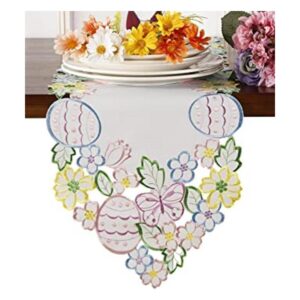 GRANDDECO Mantel de mesa con diseño de huevos de Pascua