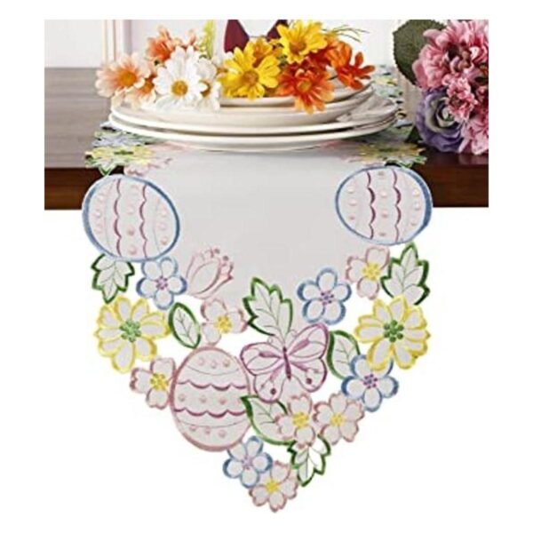GRANDDECO Mantel de mesa con diseño de huevos de Pascua