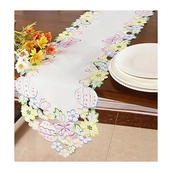 GRANDDECO Mantel de mesa con diseño de huevos de Pascua